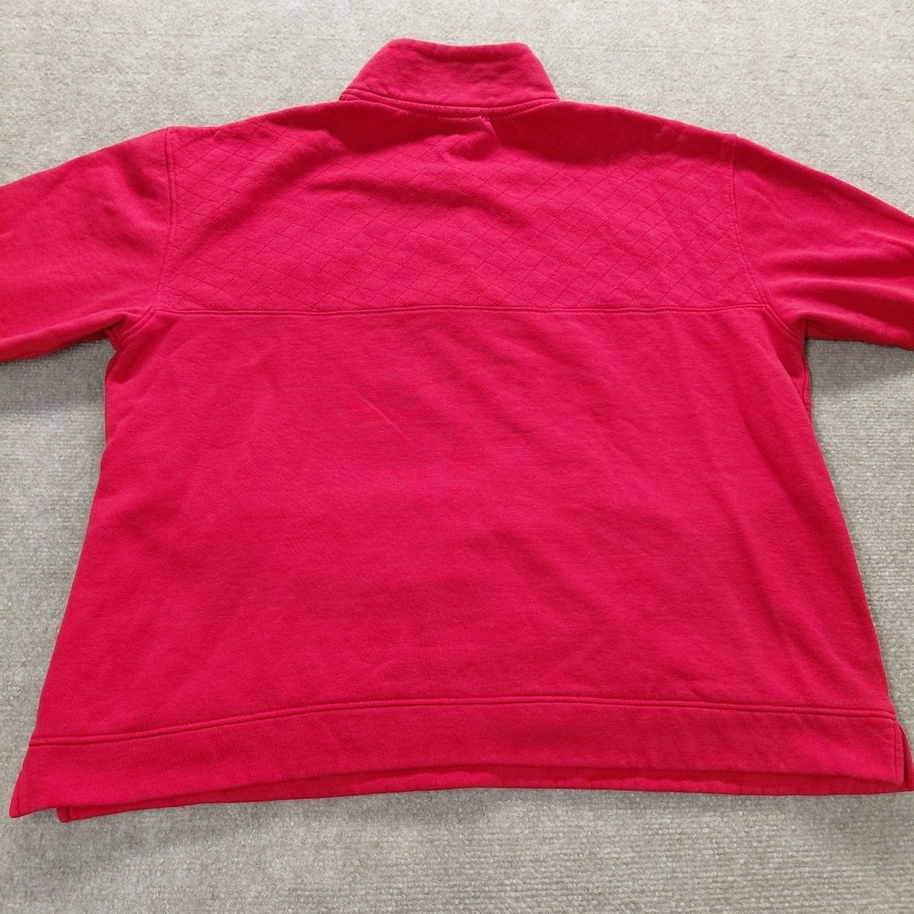 Ohio State Buckeyes NCAA 1/4 Snap Womens LARGE Pullover Front Pocket Red Logo - Picture 10 of 12